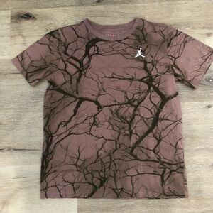 Jordan Boys Brown Tree Branch Graphic T-Shirt